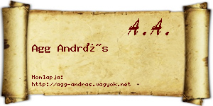 Agg András névjegykártya