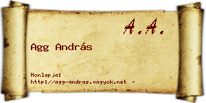 Agg András névjegykártya